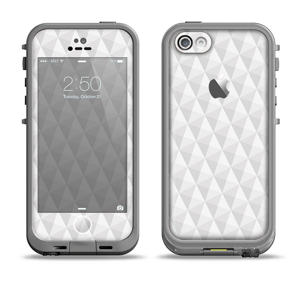 The White Studded Seamless Pattern Apple iPhone 5c LifeProof Fre Case Skin Set