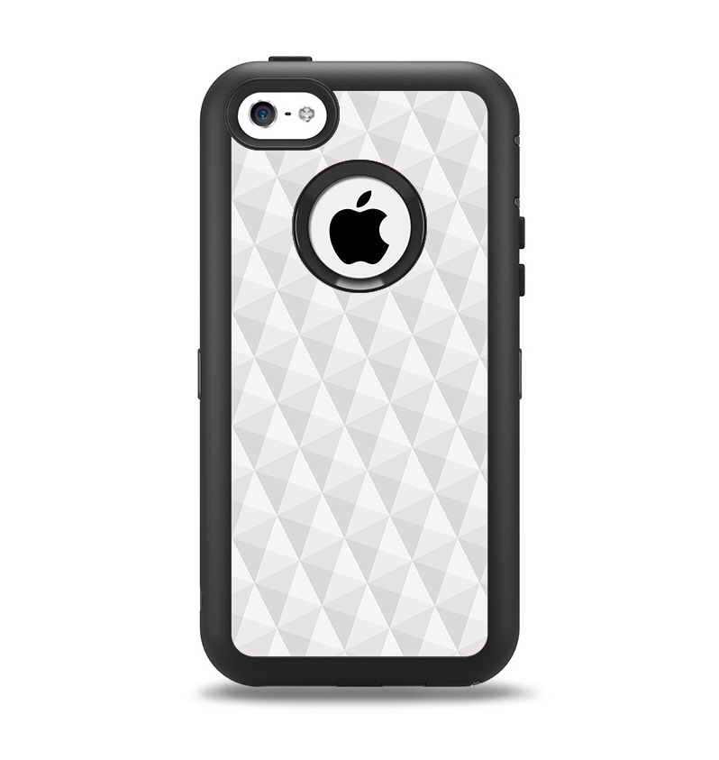 The White Studded Seamless Pattern Apple iPhone 5c Otterbox Defender Case Skin Set