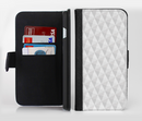 The White Studded Seamless Pattern Ink-Fuzed Leather Folding Wallet Credit-Card Case for the Apple iPhone 6/6s, 6/6s Plus, 5/5s and 5c
