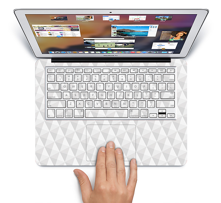 The White Studded Seamless Pattern Skin Set for the Apple MacBook Pro 15" with Retina Display