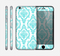 The White & Teal Damask Pattern Skin for the Apple iPhone 6