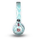 The White & Teal Damask Pattern Skin for the Beats by Dre Mixr Headphones