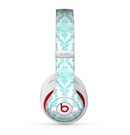 The White & Teal Damask Pattern Skin for the Beats by Dre Studio (2013+ Version) Headphones
