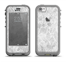 The White Textured Lace Apple iPhone 5c LifeProof Nuud Case Skin Set