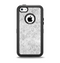 The White Textured Lace Apple iPhone 5c Otterbox Defender Case Skin Set