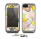 The White Vintage Tan & Gold Vector Birds with Flowers Skin for the Apple iPhone 5c LifeProof Case