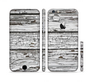 The White Wide Aged Wood Planks Sectioned Skin Series for the Apple iPhone 6 Plus