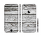 The White Wide Aged Wood Planks Sectioned Skin Series for the Apple iPhone 6