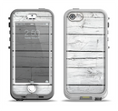 The White Wood Planks Apple iPhone 5-5s LifeProof Nuud Case Skin Set