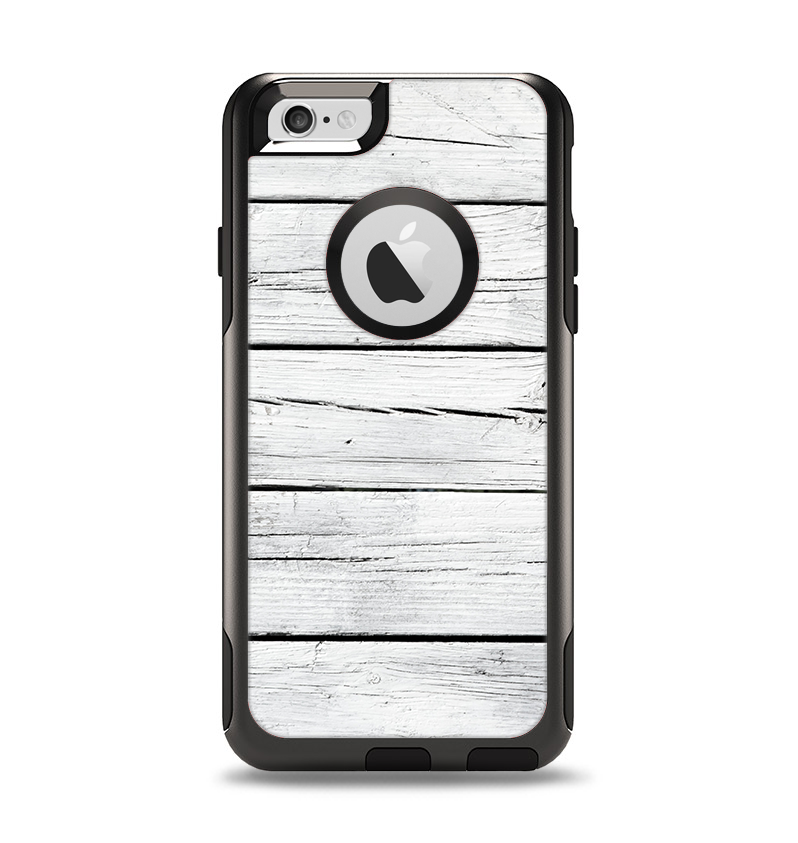 The White Wood Planks Apple iPhone 6 Otterbox Commuter Case Skin Set