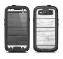 The White Wood Planks Samsung Galaxy S3 LifeProof Fre Case Skin Set
