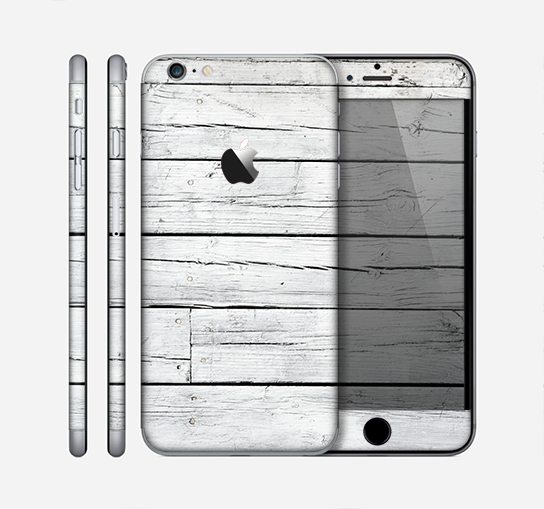 The White Wood Planks Skin for the Apple iPhone 6 Plus
