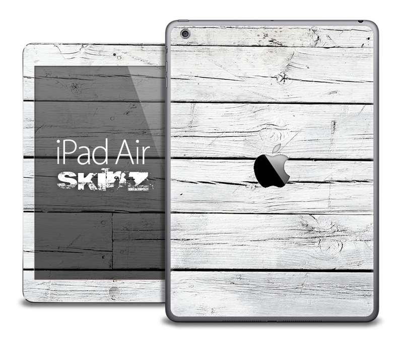 The White Wood Planks Skin for the iPad Air
