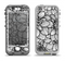 The White and Black Flower Illustration Apple iPhone 5-5s LifeProof Nuud Case Skin Set
