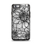 The White and Black Flower Illustration Apple iPhone 6 Otterbox Symmetry Case Skin Set