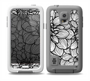 The White and Black Flower Illustration Skin Samsung Galaxy S5 frē LifeProof Case
