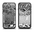 The White and Black Real Leopard Print Apple iPhone 6/6s LifeProof Fre Case Skin Set