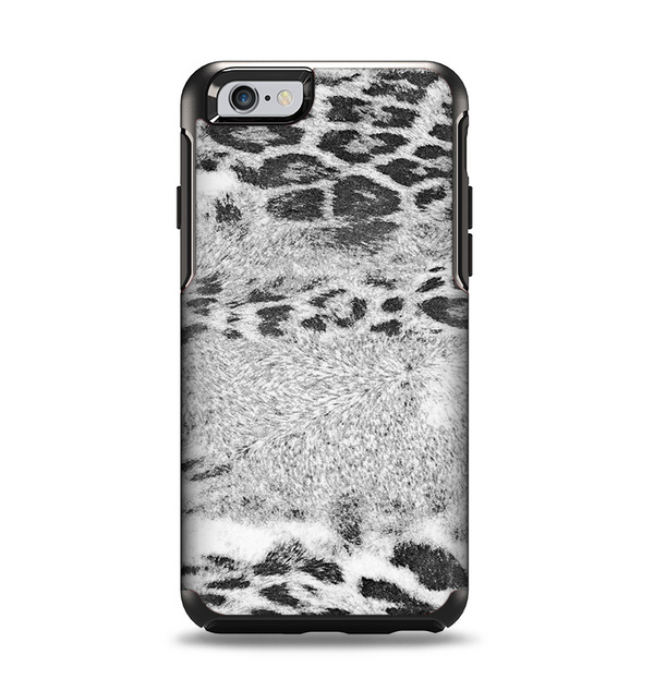 The White and Black Real Leopard Print Apple iPhone 6 Otterbox Symmetry Case Skin Set