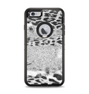 The White and Black Real Leopard Print Apple iPhone 6 Plus Otterbox Defender Case Skin Set