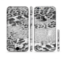 The White and Black Real Leopard Print Sectioned Skin Series for the Apple iPhone 6s Plus