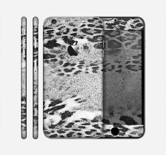The White and Black Real Leopard Print Skin for the Apple iPhone 6 Plus