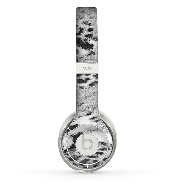 The White and Black Real Leopard Print Skin for the Beats by Dre Solo 2 Headphones