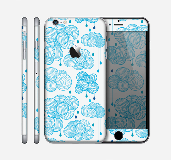 The White and Blue Raining Yarn Clouds Skin for the Apple iPhone 6 Plus