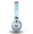 The White and Blue Raining Yarn Clouds Skin for the Beats by Dre Mixr Headphones