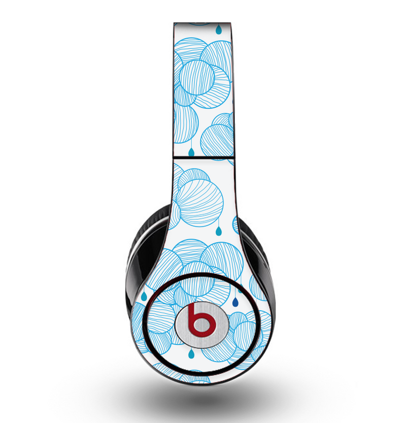 The White and Blue Raining Yarn Clouds Skin for the Original Beats by Dre Studio Headphones
