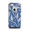 The White and Blue Vector Branches Apple iPhone 5c Otterbox Commuter Case Skin Set