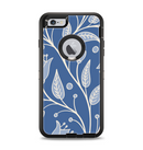 The White and Blue Vector Branches Apple iPhone 6 Plus Otterbox Defender Case Skin Set