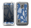 The White and Blue Vector Branches Skin Samsung Galaxy S5 frē LifeProof Case