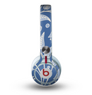 The White and Blue Vector Branches Skin for the Beats by Dre Mixr Headphones