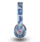 The White and Blue Vector Branches Skin for the Beats by Dre Original Solo-Solo HD Headphones