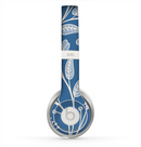 The White and Blue Vector Branches Skin for the Beats by Dre Solo 2 Headphones