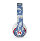 The White and Blue Vector Branches Skin for the Beats by Dre Studio (2013+ Version) Headphones