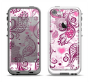The White and Pink Birds with Floral Pattern Apple iPhone 5-5s LifeProof Fre Case Skin Set
