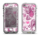 The White and Pink Birds with Floral Pattern Apple iPhone 5-5s LifeProof Nuud Case Skin Set