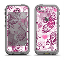 The White and Pink Birds with Floral Pattern Apple iPhone 5c LifeProof Fre Case Skin Set