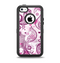 The White and Pink Birds with Floral Pattern Apple iPhone 5c Otterbox Defender Case Skin Set