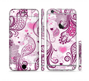 The White and Pink Birds with Floral Pattern Sectioned Skin Series for the Apple iPhone 6s Plus