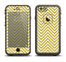 The White & vintage Green Sharp Chevron Pattern Apple iPhone 6/6s LifeProof Fre Case Skin Set