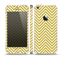 The White & vintage Green Sharp Chevron Pattern Skin Set for the Apple iPhone 5s