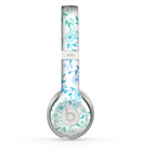 The White with Blue & Green Floral Thin Laced Skin for the Beats by Dre Solo 2 Headphones