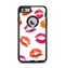 The White with Colored Pucker Lip Prints Apple iPhone 6 Plus Otterbox Defender Case Skin Set