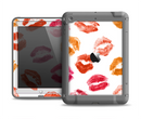 The White with Colored Pucker Lip Prints Apple iPad Air LifeProof Fre Case Skin Set