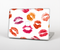The White with Colored Pucker Lip Prints Skin Set for the Apple MacBook Pro 13" with Retina Display