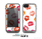 The White with Colored Pucker Lip Prints Skin for the Apple iPhone 5c LifeProof Case