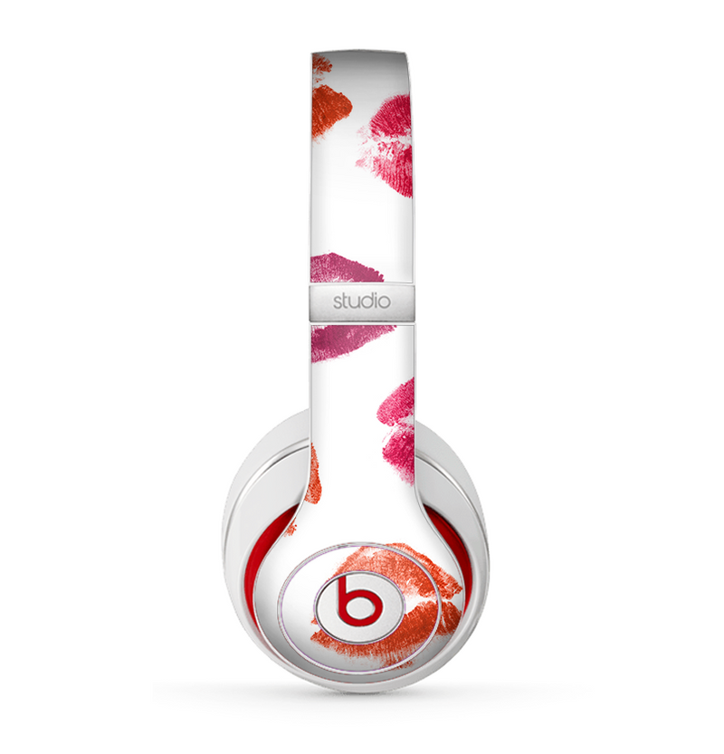 The White with Colored Pucker Lip Prints Skin for the Beats by Dre Studio (2013+ Version) Headphones