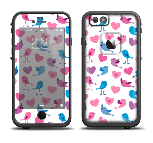 The White with Pink & Blue Vector Tweety Birds Apple iPhone 6/6s Plus LifeProof Fre Case Skin Set